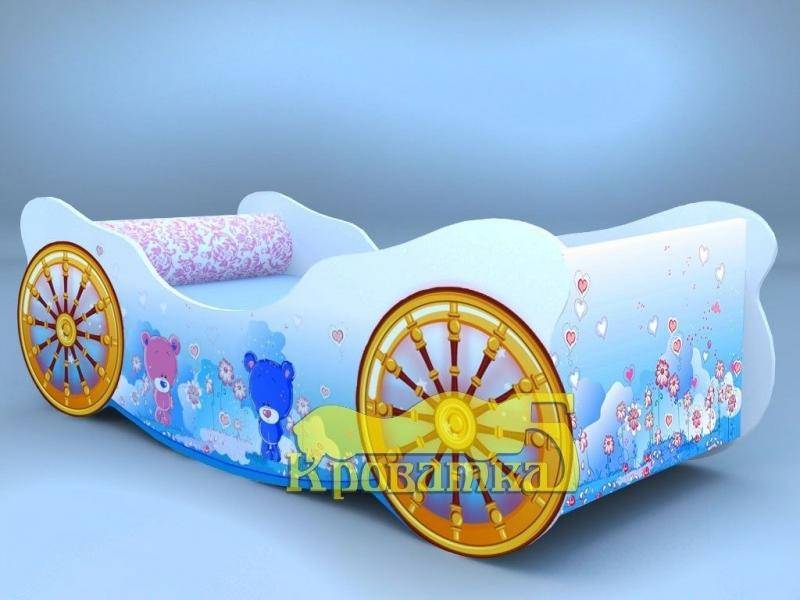 голубая кровать карета мишки в Хабаровске