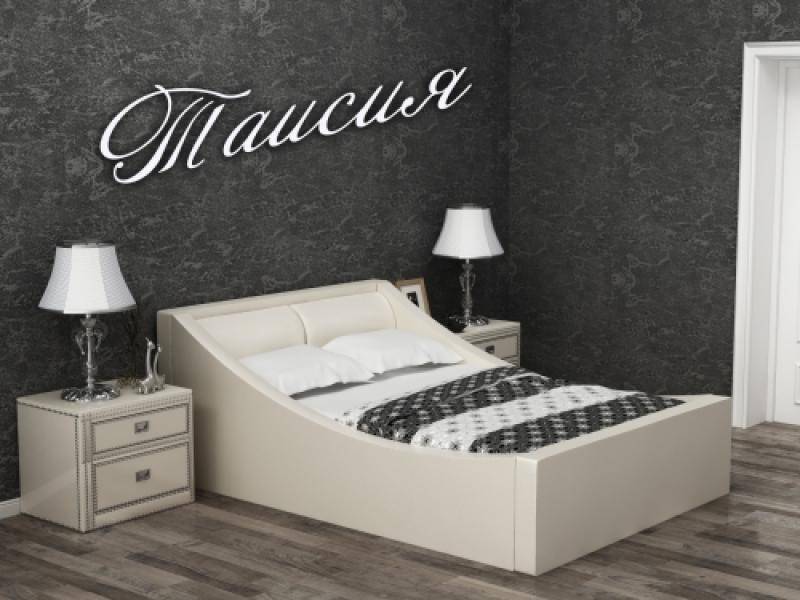 кровать таисия с мягким изголовьем кожа в Хабаровске
