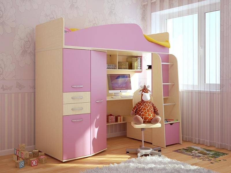 детская кровать нильс с компьютерным столом в Хабаровске