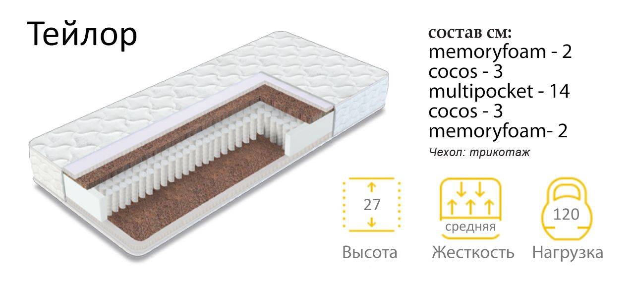 матрас универсальный тейлор в Хабаровске