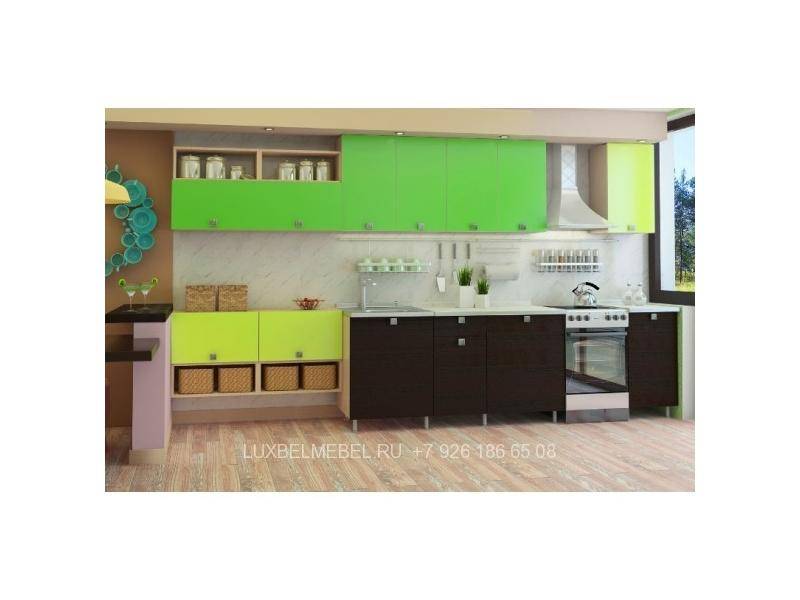 яркая кухня с фасадами дсп модель 002 в Хабаровске