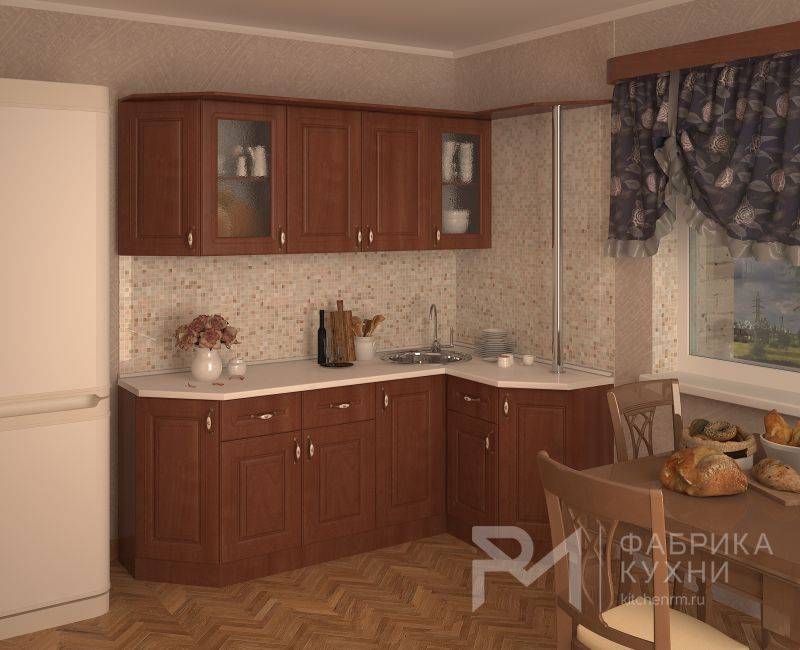 кухня орех квадро 2 угловая в Хабаровске