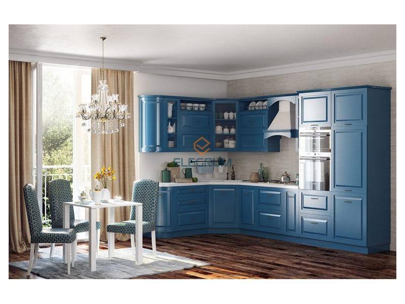 синяя кухня genoa крашеный mdf в Хабаровске