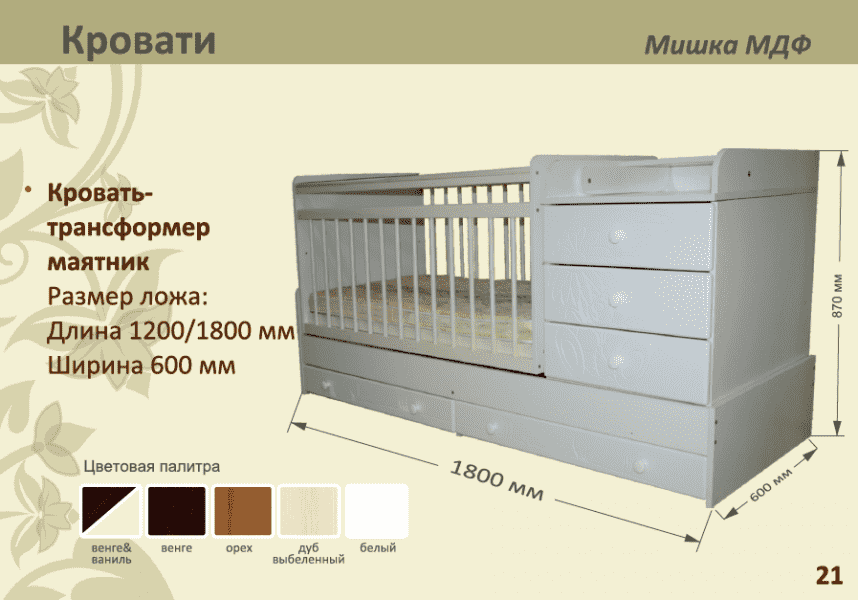 детская кроватка мишка мдф в Хабаровске