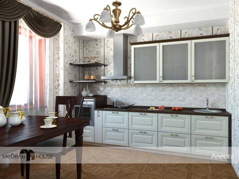 кухонный гарнитур прямой алеста в Хабаровске
