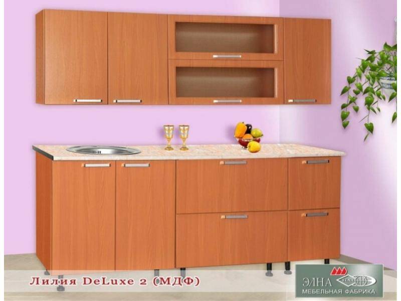кухня прямая лилия deluxe 2 (мфд) в Хабаровске
