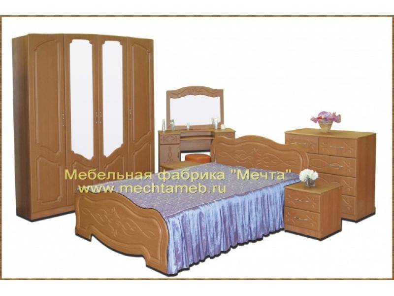 спальный гарнитур ольха мдф в Хабаровске