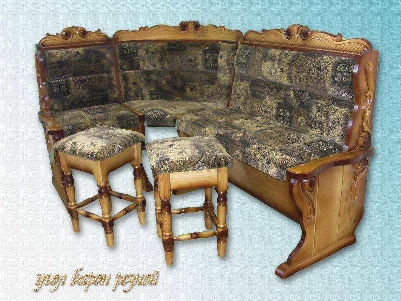 кухонный уголок барон резьба в Хабаровске