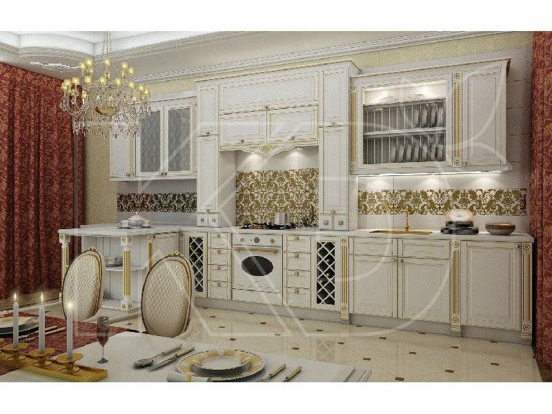 кухня виконт белый из массива бука в Хабаровске