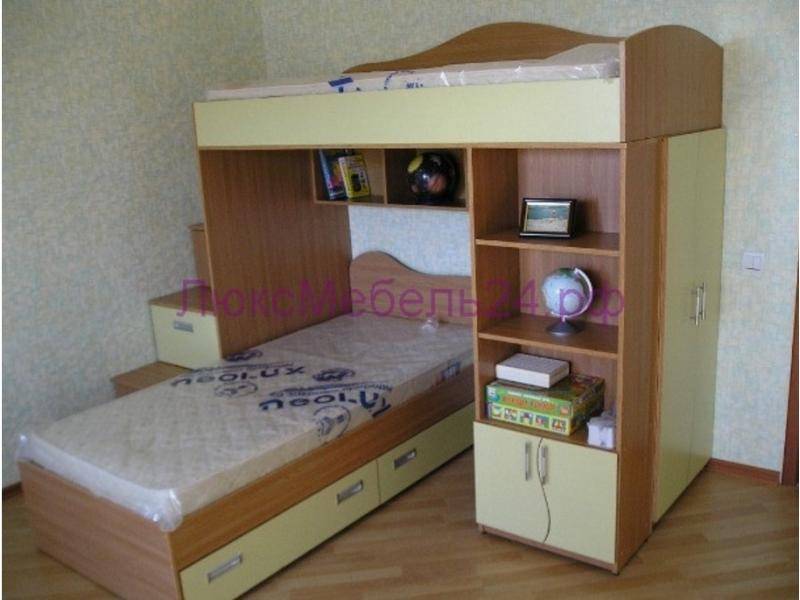 двухъярусная кровать со шкафом в Хабаровске