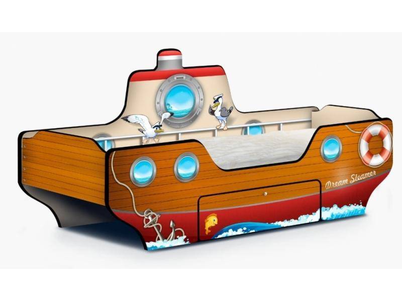 кровать - пароходик dream steamer коричневый в Хабаровске