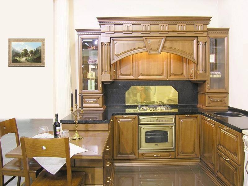 кухонный гарнитур бук цвет старый орех-патина черная 2 в Хабаровске