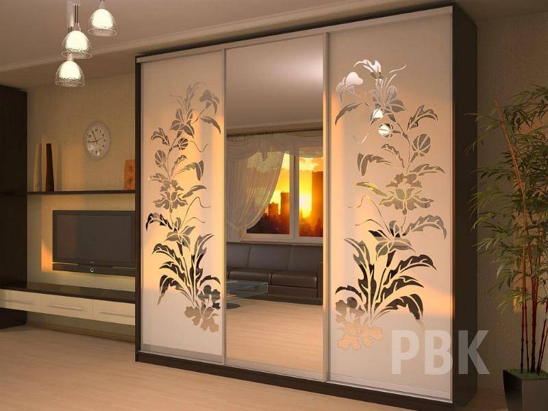 шкаф с пескоструйным фасадом фантазия в Хабаровске