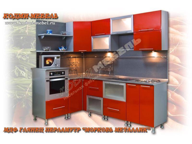 кухонный гарнитур угловой морковь в Хабаровске