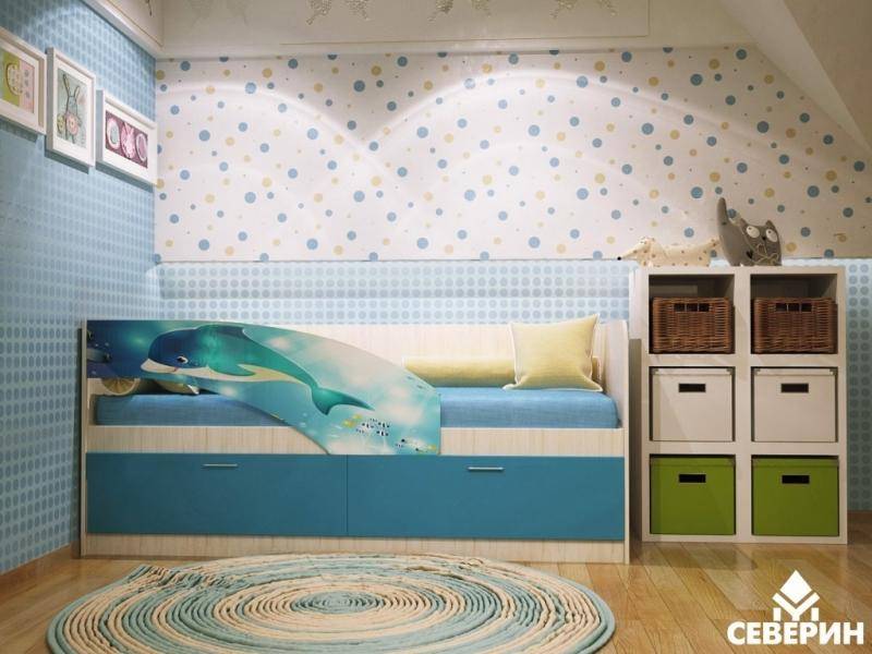 детская кровать с фотопечатью дельфин в Хабаровске
