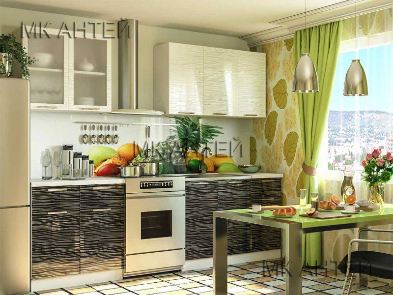 компактный кухонный гарнитур страйп в Хабаровске