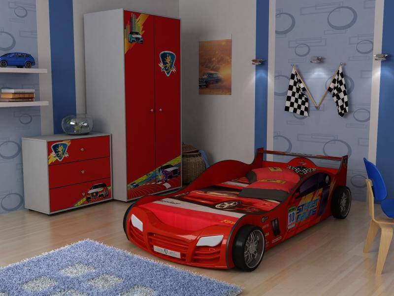 кровать машина r800e mini red в Хабаровске