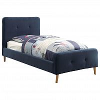 кровать button tufted flannelette navy 140х200 в Хабаровске
