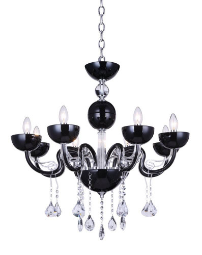 подвесная люстра crystal lux luccila sp8 черная в Хабаровске