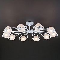 потолочная люстра eurosvet camomile 70089/10 белый с серебром в Хабаровске