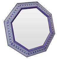 зеркало восьмиугольное фиолетовое с орнаментом violet tenderness в Хабаровске