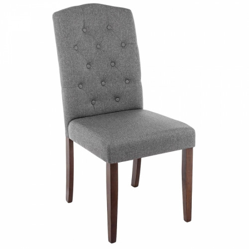 стул деревянный dark walnut / fabric grey в Хабаровске