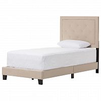 кровать paris linen upholstered beige 90х200 в Хабаровске