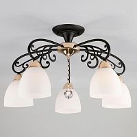 потолочная люстра eurosvet arabella 70087/5 черный/золото в Хабаровске