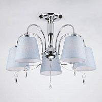 потолочная люстра eurosvet dalila 70096/5 хром голубая в Хабаровске