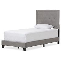 кровать paris linen upholstered gray 90х200 в Хабаровске