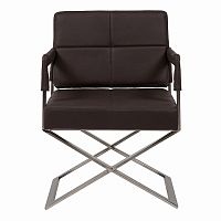 кресло aster x chair темно-коричневое в Хабаровске