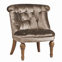 кресло sophie tufted slipper chair серо-коричневое в Хабаровске