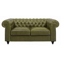 диван chester classic двухместный прямой оливковый в Хабаровске