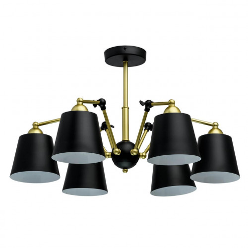 потолочная люстра mw-light таун 5 691011506 черная в Хабаровске