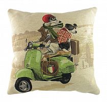 подушка с картинкой scooter dogs green в Хабаровске