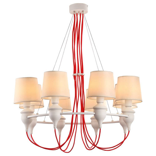 подвесная люстра arte lamp sergio a3325lm-8wh в Хабаровске