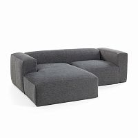 диван блок sofa двухместный левый угол черный от la forma (ex julia grup) в Хабаровске