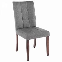 стул деревянный madina dark walnut / fabric grey в Хабаровске