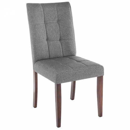 стул деревянный madina dark walnut / fabric grey в Хабаровске