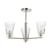 потолочная люстра lumion janna 4409/3c матовый никель, белая в Хабаровске