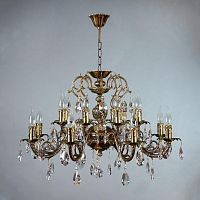 подвесная люстра ambiente alicante 8888/8+8 pb tear drop бронза в Хабаровске
