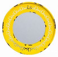 зеркало круглое металлическое желтое fiesta yellow в Хабаровске