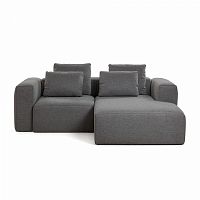 диван blok sofa 2 правый угол темно-серый от la forma (ex julia grup) в Хабаровске