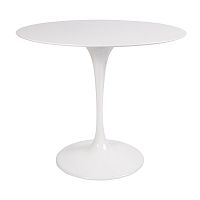 стол eero saarinen style tulip table mdf белый d90 глянцевый в Хабаровске