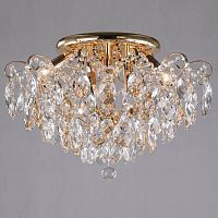 потолочная люстра eurosvet crystal 10081/6 золото/прозрачный хрусталь strotskis в Хабаровске