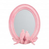 зеркало овальное настенное с птицами розовое pink в Хабаровске