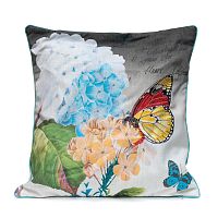 декоративная подушка голубая гортензия botanical style в Хабаровске