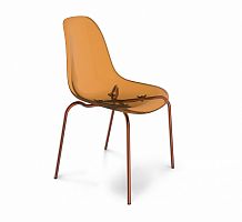 стул dsr прозрачный кофейный s30 (eames style) в Хабаровске