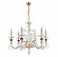 подвесная люстра crystal lux catarina sp6 gold/transparent-cognac в Хабаровске