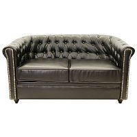 кожаные диваны chesterfield brown 2s коричневый (ширина 162 см) в Хабаровске